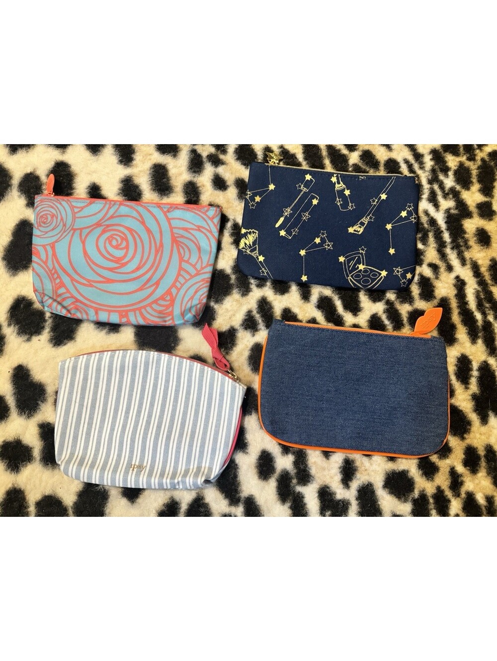 IPSY **LOT** of 4 IPSY Cosmetic Makeup Bags Pouches NEVER USED Lot #4